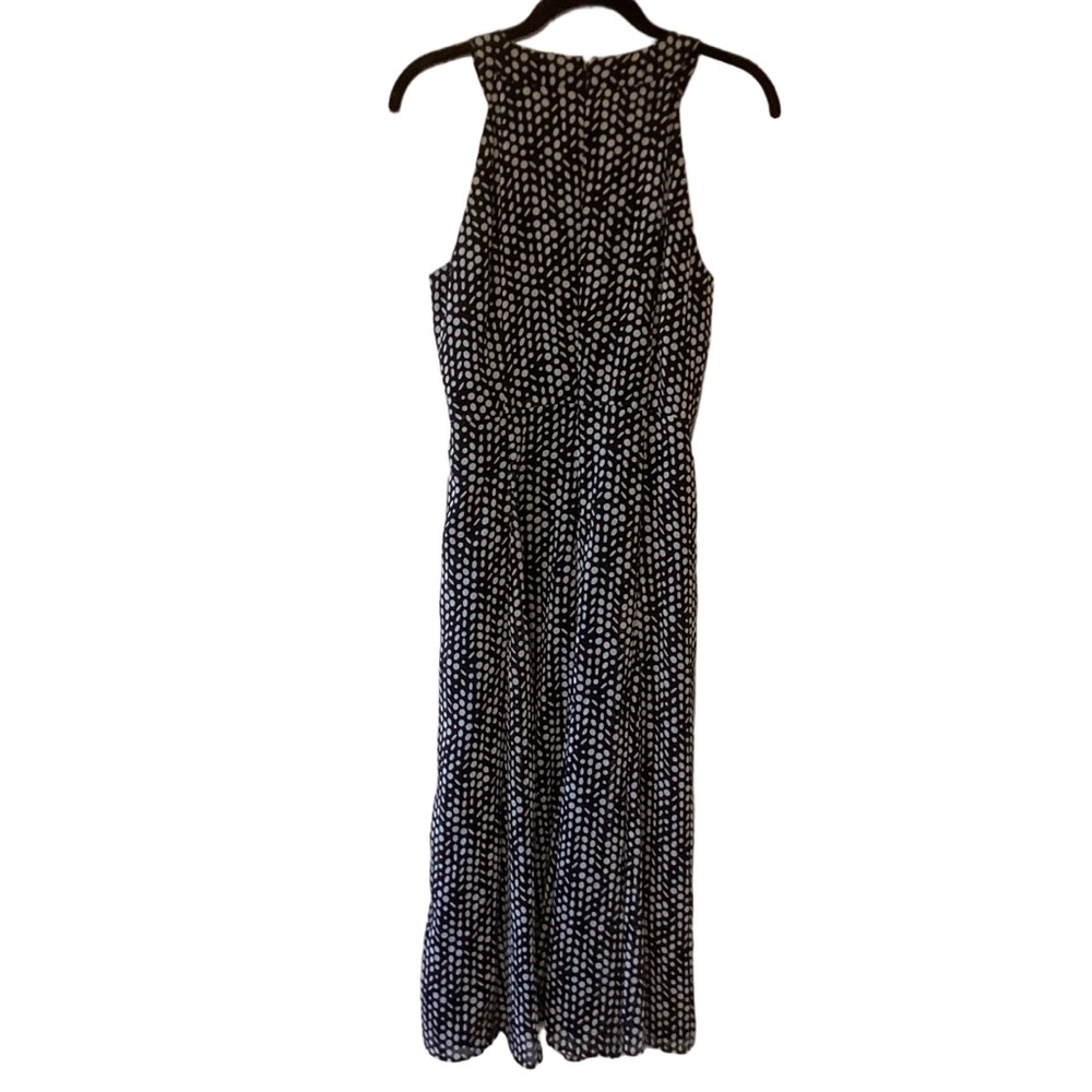 Tommy Hilfiger Polka Dot Maxi Dress Black White Size 8 Sleeveless No Belt - Picture 4 of 10